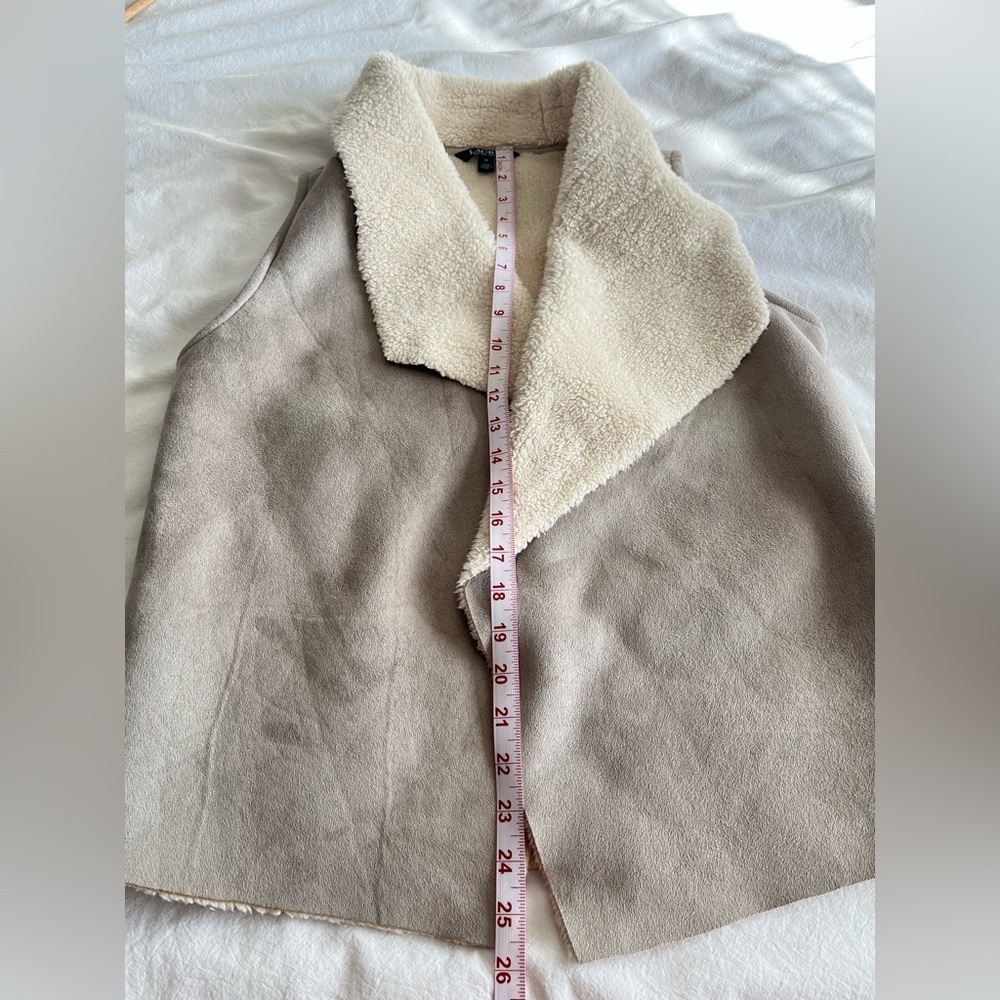 LAUREN Ralph Lauren Waterfall Faux Suede & Sherpa Vest Sz M Gorpcore Lite Boho - Picture 9 of 11